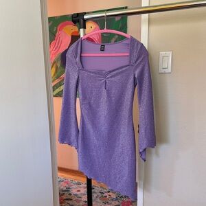 SHEIN Shimmering Purple Mini Dress
